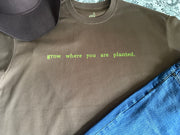 "grow where you are planted." Boxy Tee